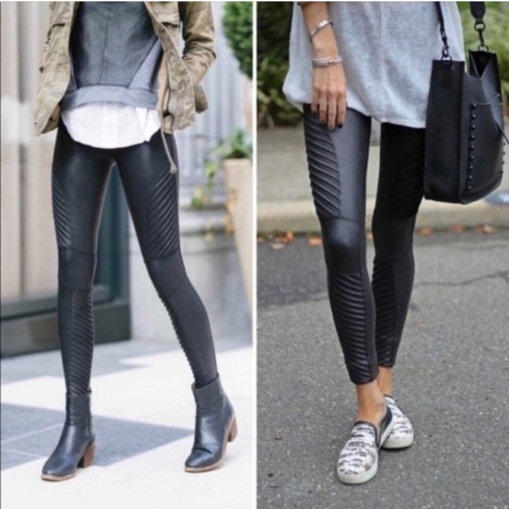 (NWT) High Waist Faux Leather Black leggings (L)